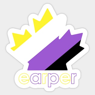 Non-Binary Earper Pride Maple Leaf - Wynonna Earp Sticker